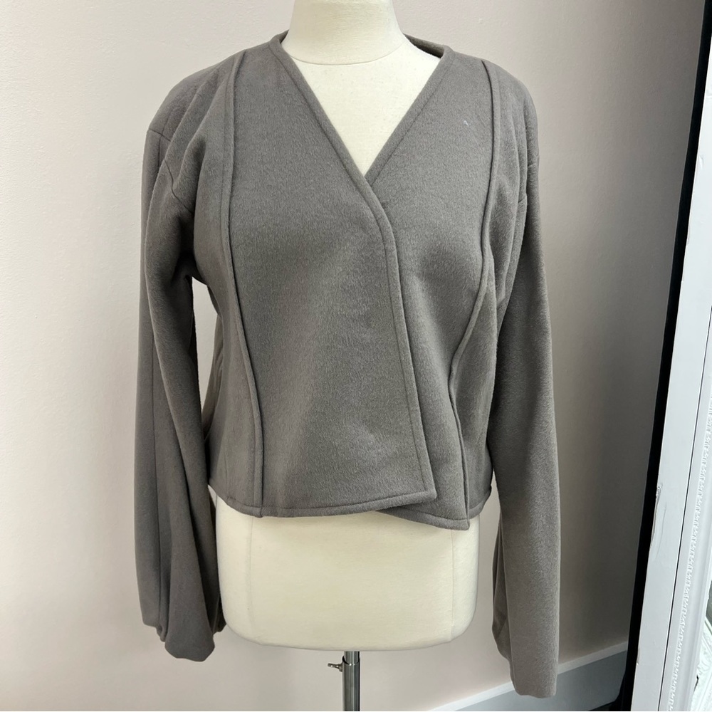 Malloni Snap Button Up Jacket in Grey